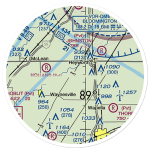 Wm Quinton Restricted Landing Area (9IL3) VFR Sectional Sticker (20 mile)