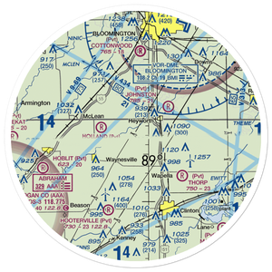 Wm Quinton Restricted Landing Area (9IL3) VFR Sectional Sticker (30 mile)