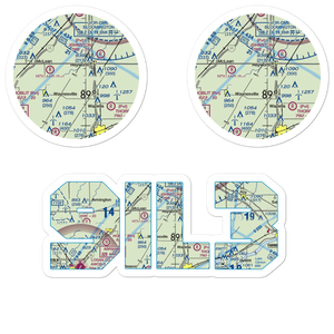 Wm Quinton Restricted Landing Area (9IL3) VFR Sectional Sticker Pack