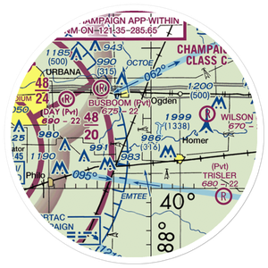 Routh Airport (9IL2) VFR Sectional Sticker (20 mile)