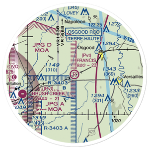 Francis Airport (9II8) VFR Sectional Sticker (20 mile)