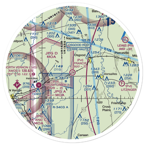 Francis Airport (9II8) VFR Sectional Sticker (30 mile)