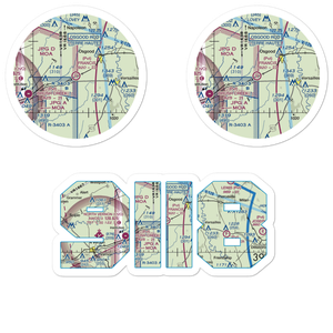 Francis Airport (9II8) VFR Sectional Sticker Pack
