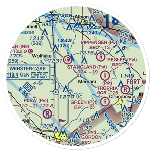 Shaffer Airport (9II0) VFR Sectional Sticker (20 mile)