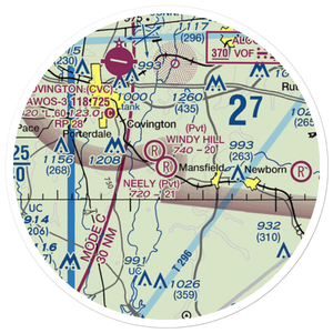 Neely Farms Airport (9GE7) VFR Sectional Sticker (20 mile)