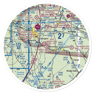 Neely Farms Airport (9GE7) VFR Sectional Sticker (30 mile)