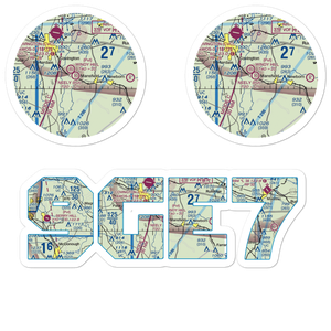 Neely Farms Airport (9GE7) VFR Sectional Sticker Pack