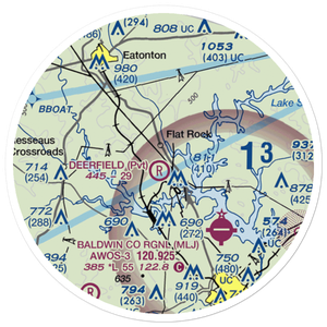 Deerfield Landing Airport (9GA9) VFR Sectional Sticker (20 mile)