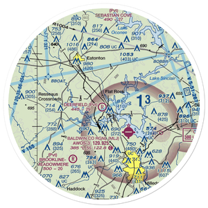 Deerfield Landing Airport (9GA9) VFR Sectional Sticker (30 mile)