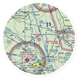 Chinaberry Ranch Airport (9GA8) VFR Sectional Sticker (30 mile)