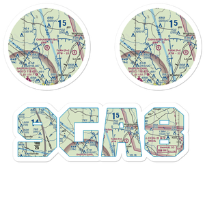 Chinaberry Ranch Airport (9GA8) VFR Sectional Sticker Pack