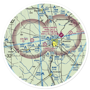 Lowell Field (9GA5) VFR Sectional Sticker (30 mile)