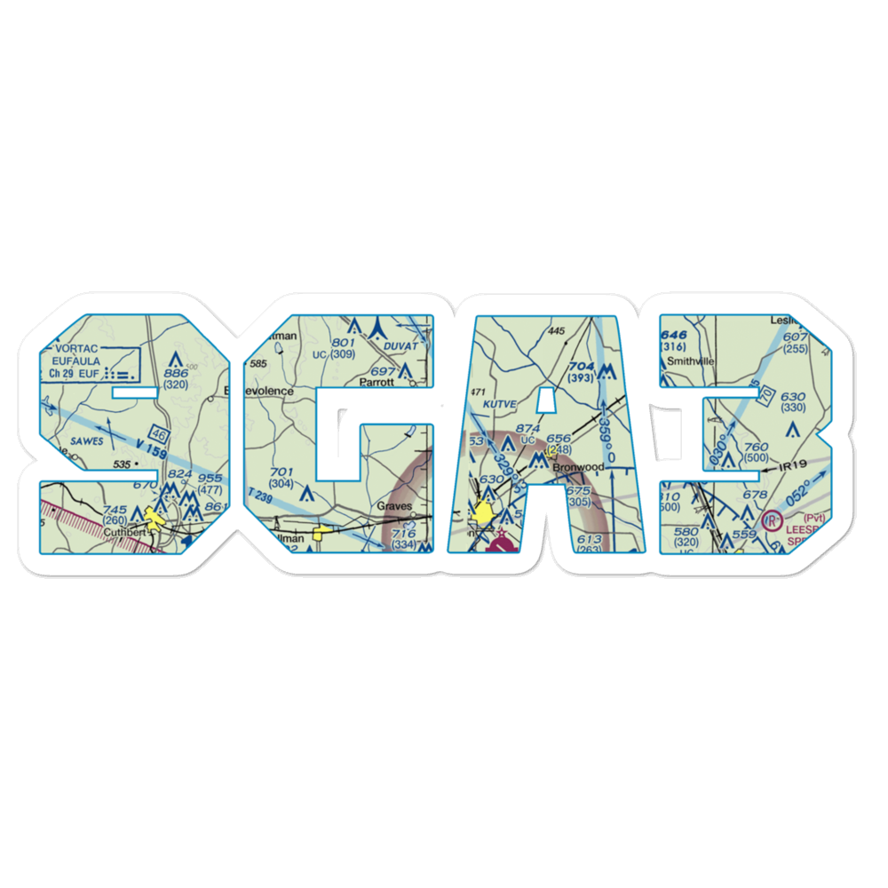 Young Field (9GA3) VFR Sectional Sticker 