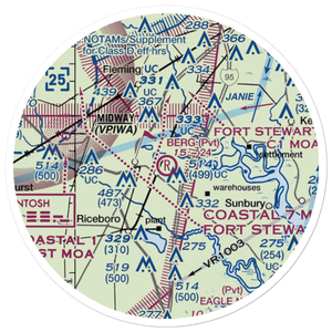 Berg Park Aerodrome (9GA2) VFR Sectional Sticker (20 mile)