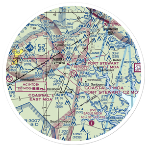 Berg Park Aerodrome (9GA2) VFR Sectional Sticker (30 mile)