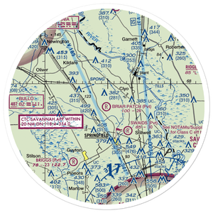 Briar Patch Airport (9GA1) VFR Sectional Sticker (30 mile)