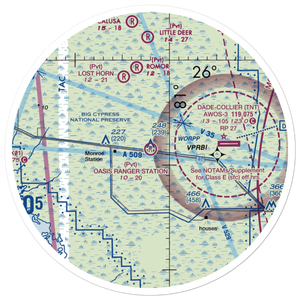 Oasis Ranger Station-U.S. Government Airport (9FL7) VFR Sectional Sticker (30 mile)