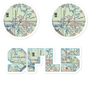 Shady Bend Airport (9FL5) VFR Sectional Sticker Pack