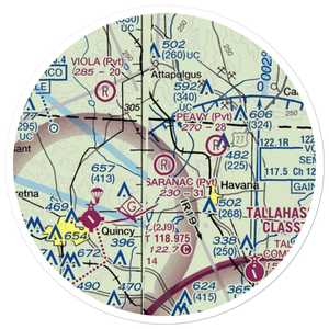 Saranac Farm Airport (9FL2) VFR Sectional Sticker (20 mile)