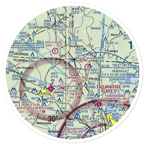 Saranac Farm Airport (9FL2) VFR Sectional Sticker (30 mile)