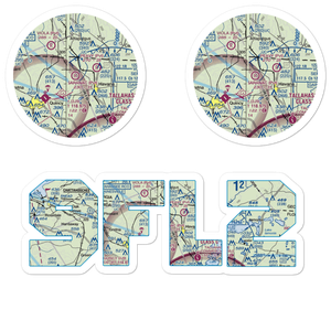 Saranac Farm Airport (9FL2) VFR Sectional Sticker Pack