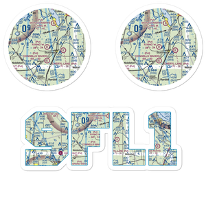 Flying W Airranch Airport (9FL1) VFR Sectional Sticker Pack