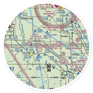 Suwannee Belle Airport (9FL0) VFR Sectional Sticker (30 mile)