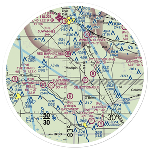 Buddys Ag Service Airport (9FD9) VFR Sectional Sticker (30 mile)