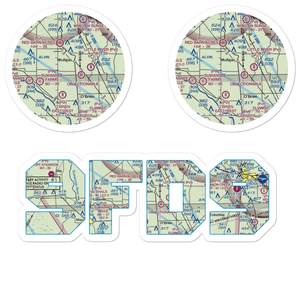 Buddys Ag Service Airport (9FD9) VFR Sectional Sticker Pack