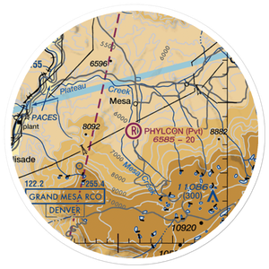 Phylcon Ranch Airport (9CO9) VFR Sectional Sticker (20 mile)