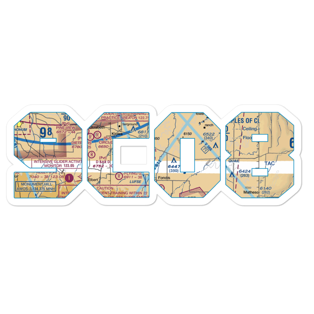 Herrick Airport (9CO8) VFR Sectional Sticker 