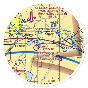 Beaugh Airport (9CO7) VFR Sectional Sticker (20 mile)