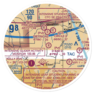 D Bar D Airport (9CO6) VFR Sectional Sticker (20 mile)