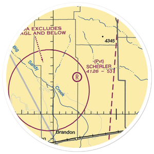 Scherler Private Airstrip (9CO5) VFR Sectional Sticker (20 mile)