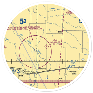 Scherler Private Airstrip (9CO5) VFR Sectional Sticker (30 mile)