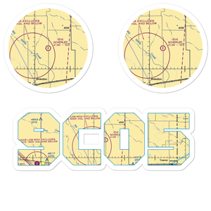 Scherler Private Airstrip (9CO5) VFR Sectional Sticker Pack
