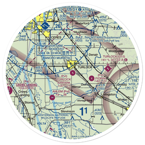 Turlock Airpark (9CL0) VFR Sectional Sticker (30 mile)