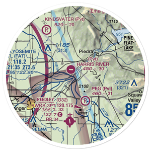 Harris River Ranch Airport (9CA7) VFR Sectional Sticker (20 mile)