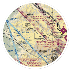Psk Ranch Airport (9CA0) VFR Sectional Sticker (20 mile)