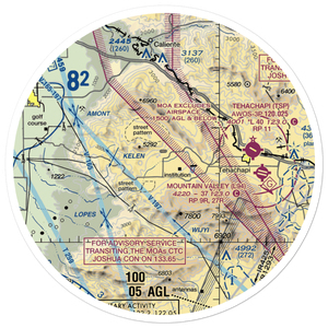 Psk Ranch Airport (9CA0) VFR Sectional Sticker (30 mile)