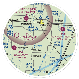 Robertson Airport (9AR0) VFR Sectional Sticker (20 mile)