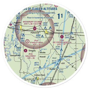 Robertson Airport (9AR0) VFR Sectional Sticker (30 mile)
