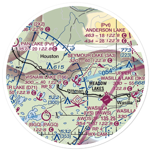 Wolf Track Airport (9AK8) VFR Sectional Sticker (20 mile)