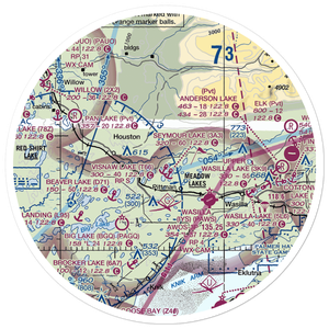 Wolf Track Airport (9AK8) VFR Sectional Sticker (30 mile)