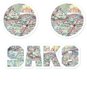 Wolf Track Airport (9AK8) VFR Sectional Sticker Pack