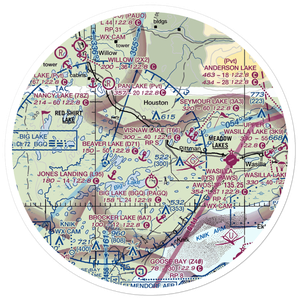 Cubdivision Airport (9AK7) VFR Sectional Sticker (30 mile)