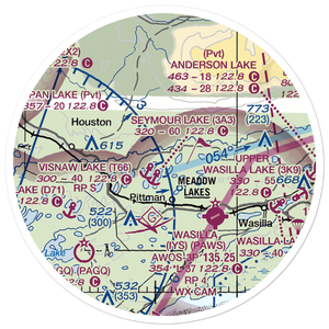 Leisurewood Airstrip Owners Assoc Airport (9AK6) VFR Sectional Sticker (20 mile)