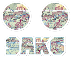 Leisurewood Airstrip Owners Assoc Airport (9AK6) VFR Sectional Sticker Pack