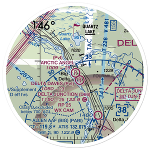 Arctic Angel Airport (9AK4) VFR Sectional Sticker (20 mile)