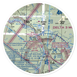 Arctic Angel Airport (9AK4) VFR Sectional Sticker (30 mile)